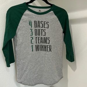 Adidas boys size large Baseball 3/4 sleeve tee. Looks and feels new.